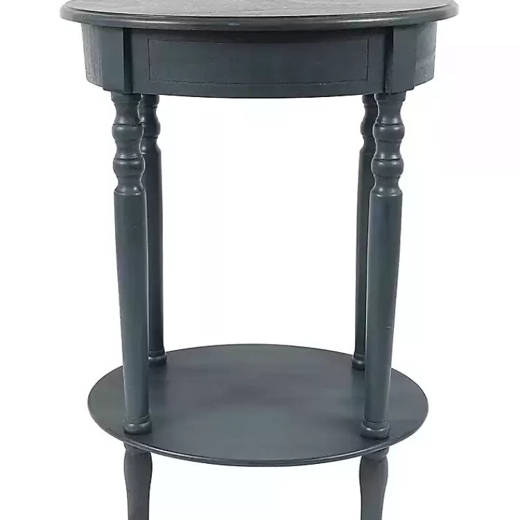 Oval Antique Navy Accent Table>Kirklands Home Flash Sale