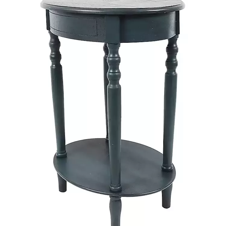 oval_antique_navy_accent_table_2.webp Oval Antique Navy Accent Table>Kirklands Home Flash Sale