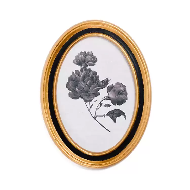 Oval Black Floral Framed Art Print>Kirklands Home New