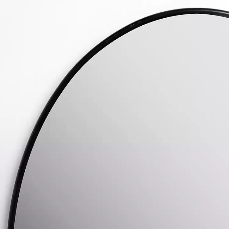 Oval Black Nouveau Linear Wall Mirror>Kirklands Home Store