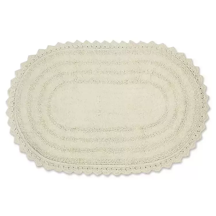 Oval Classic Crochet Bath Mat>Kirklands Home Sale