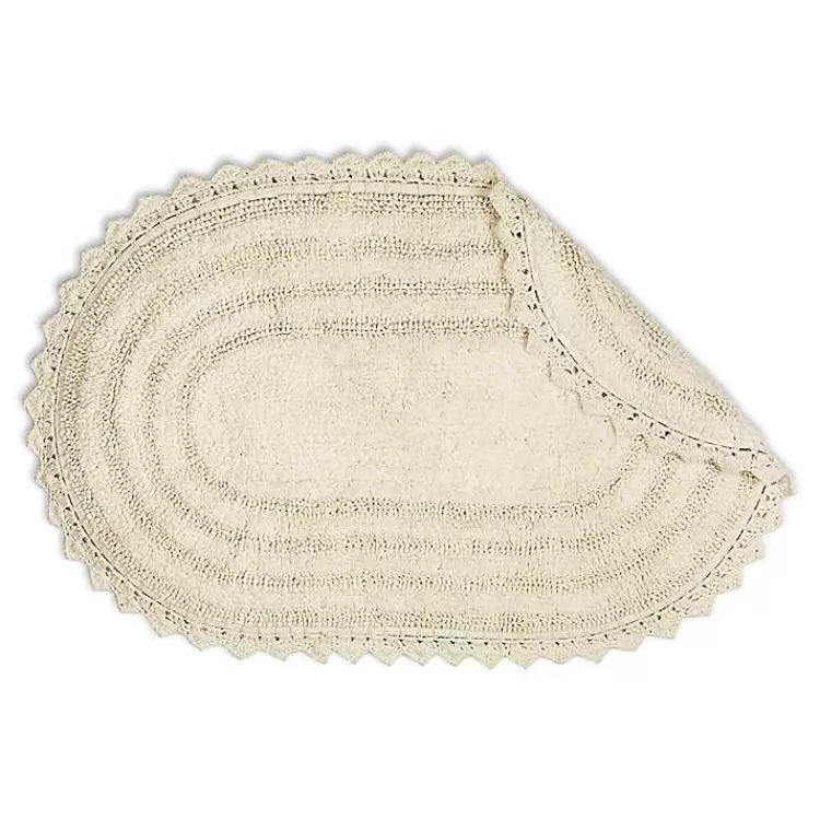 Oval Classic Crochet Bath Mat>Kirklands Home Sale