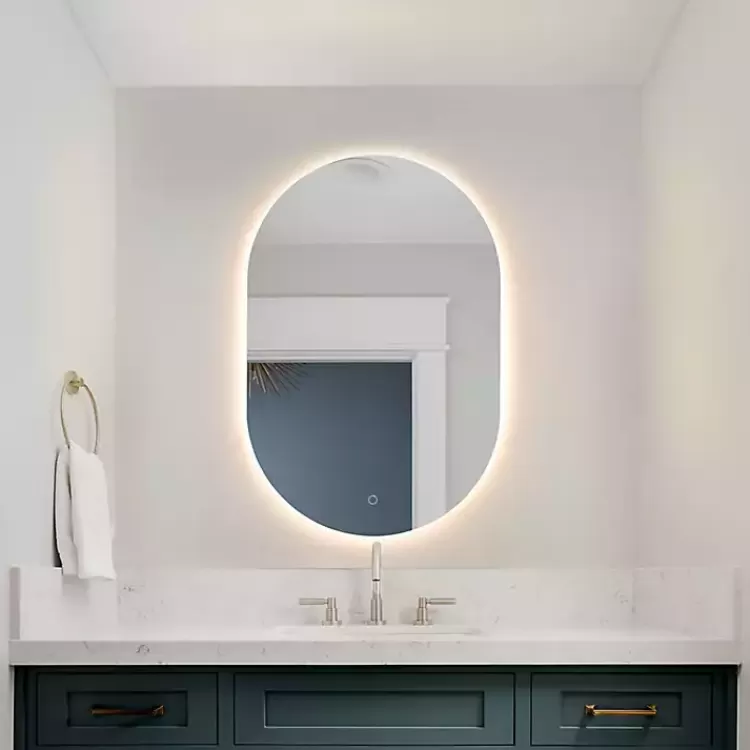 Oval Jax LED Wall Mirror>Kirklands Home Outlet