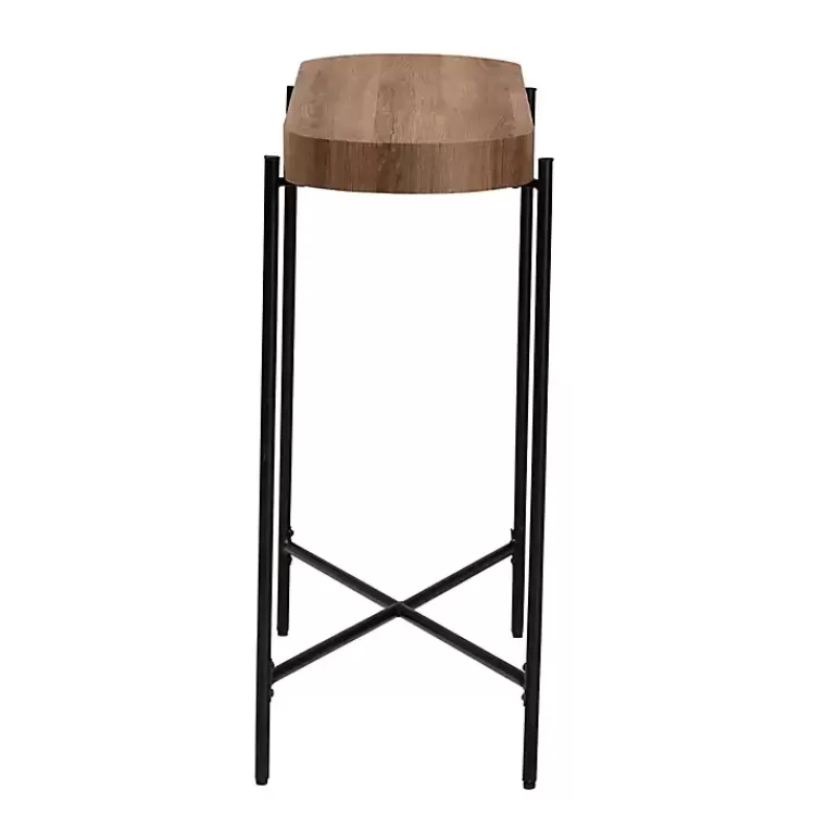 oval_light_brown_wood_x_base_console_table_3.webp Oval Light Wood X Base Console Table>Kirklands Home New