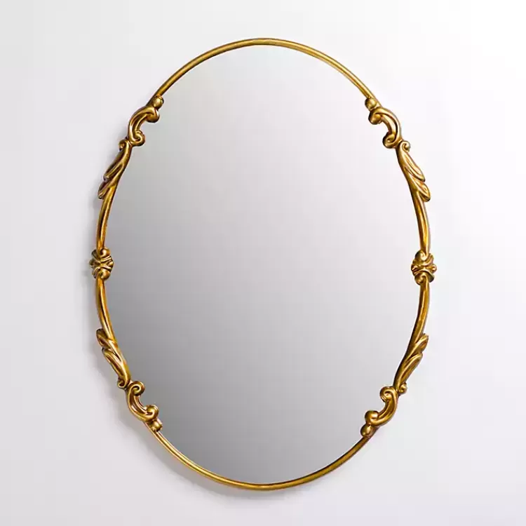 Oval Louisa Gold Wall Mirror>Kirklands Home Cheap