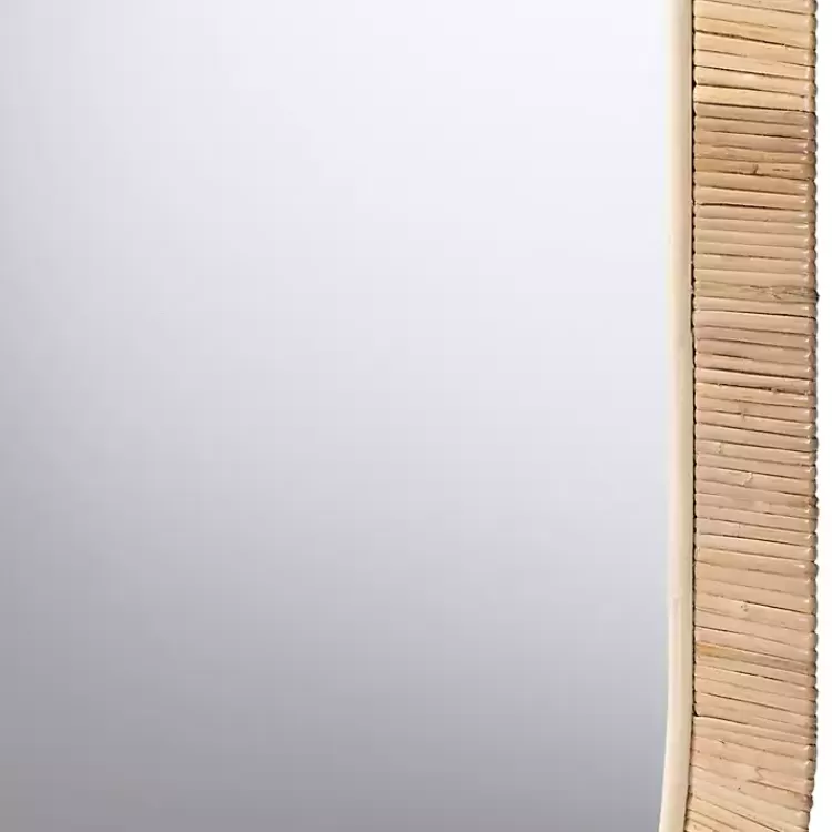 Oval Mahogany and Rattan Wall Mirror>Kirklands Home Cheap