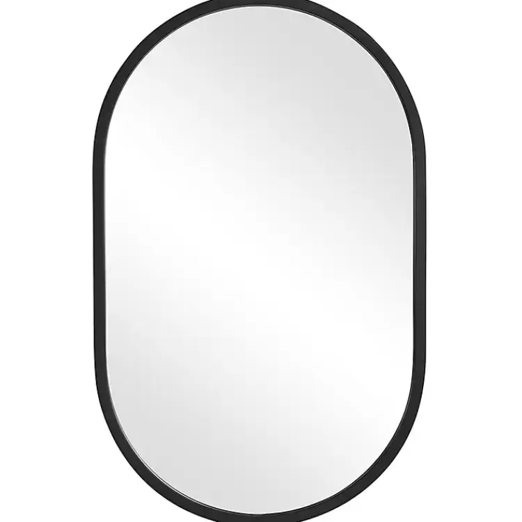 Oval Matte Black Frame Mirror>Kirklands Home New