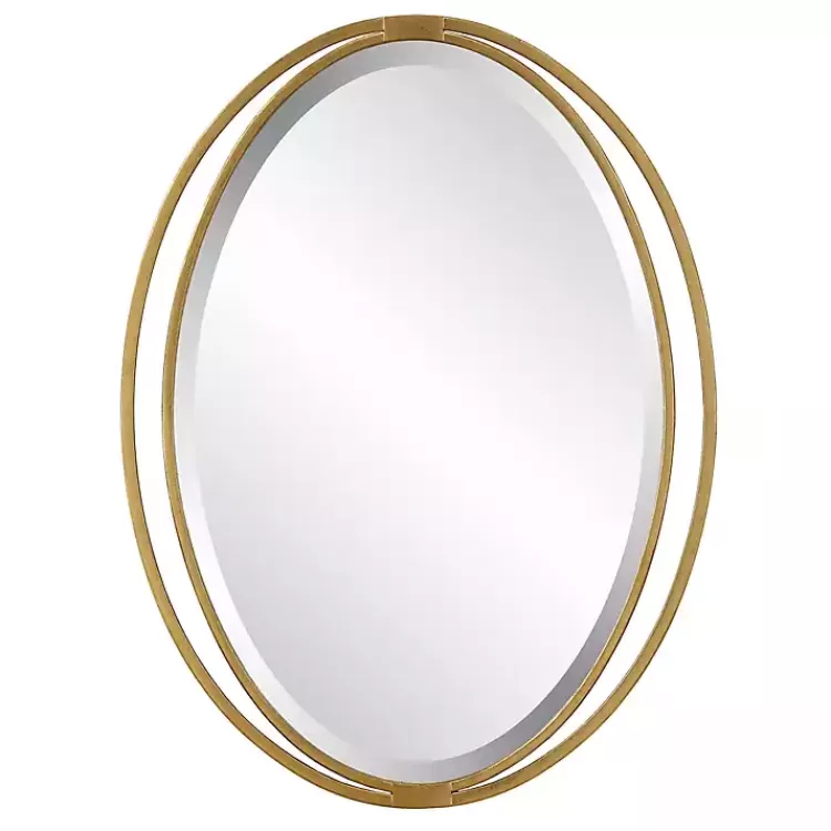 Oval Rhodes Gold Wall Mirror>Kirklands Home Best