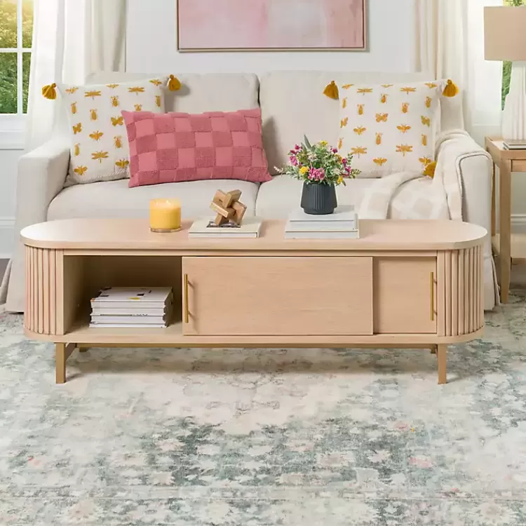 oval_ribbed_sliding_doors_coffee_table_5.webp Oval Ribbed Sliding Doors Coffee Table>Kirklands Home Best Sale