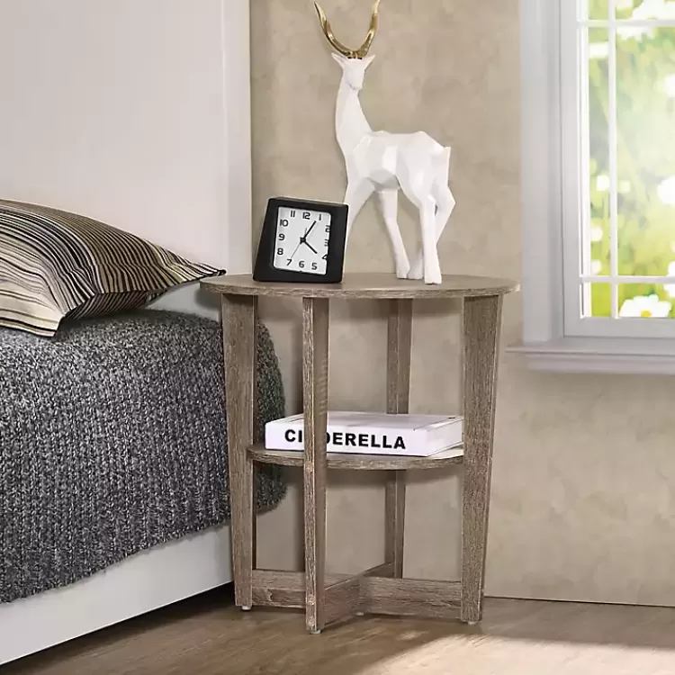 Oval Wooden Nightstand>Kirklands Home Shop