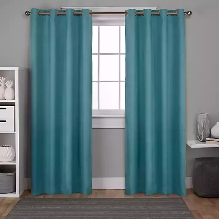 Oxford Teal Thermal Curtain Panel Set, 84 in.>Kirklands Home Hot