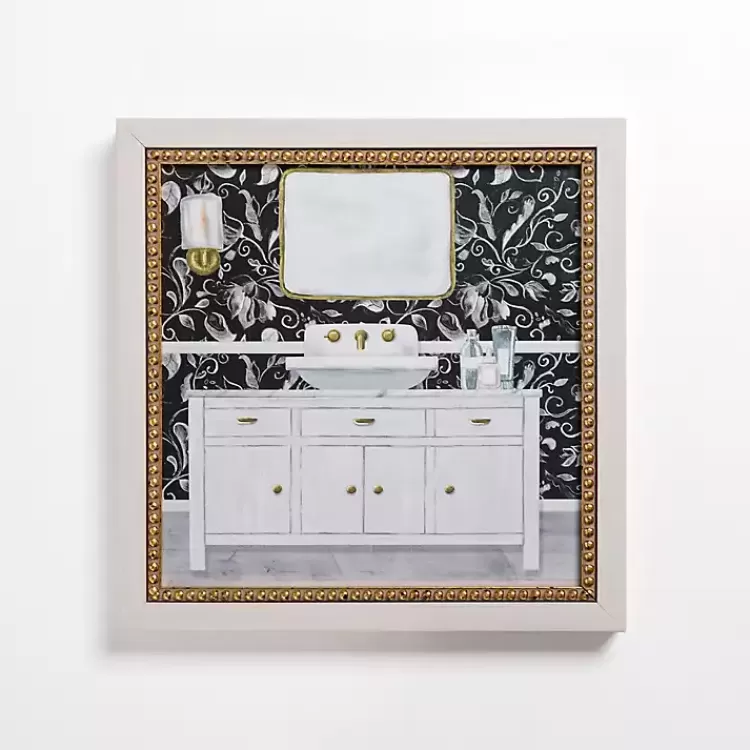 Paisley Bathroom Sink Framed Art Print>Kirklands Home Best