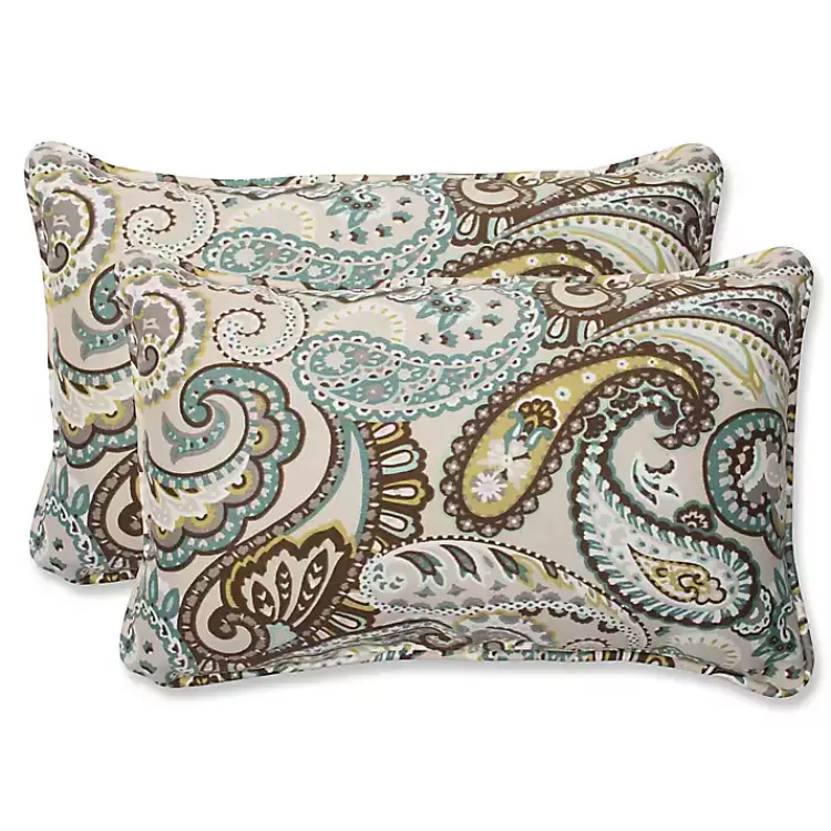Paisley Quartz Rectangle Outdoor Pillows, Set of 2>Kirklands Home Shop