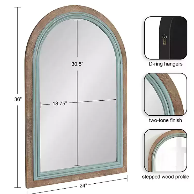 Palmer Arch Wood Wall Mirror>Kirklands Home Hot