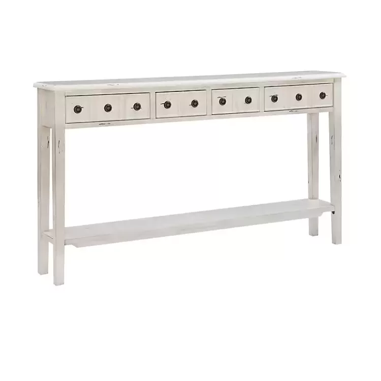 Paloma Cream 4-Drawer Console Table>Kirklands Home Outlet
