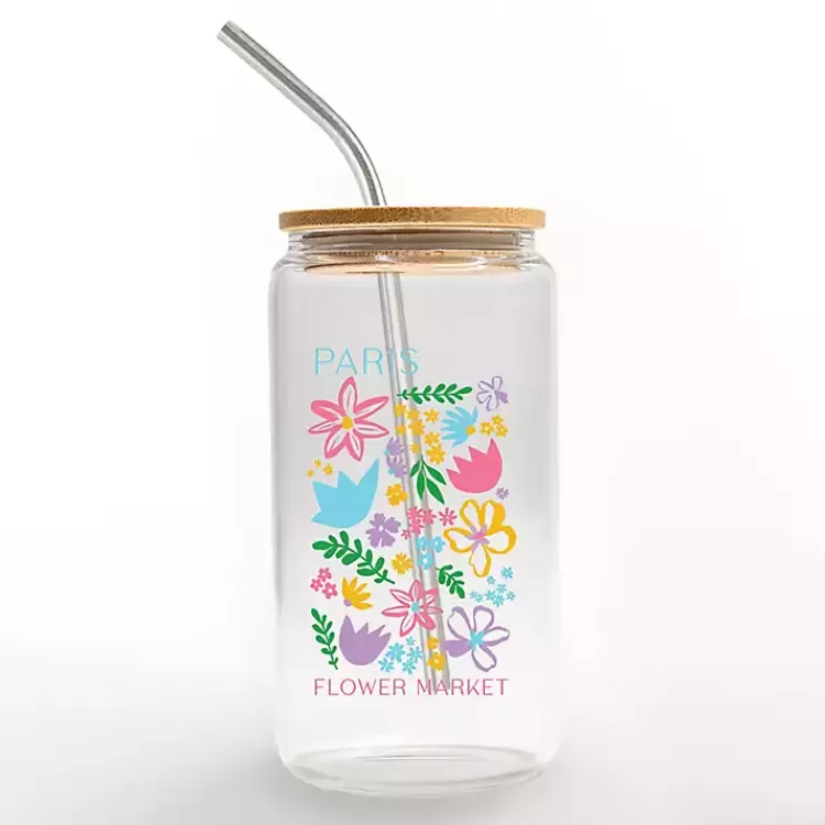 Paris Flower Market Glass Tumbler>Kirklands Home Hot