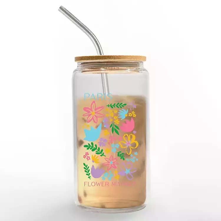 Paris Flower Market Glass Tumbler>Kirklands Home Hot