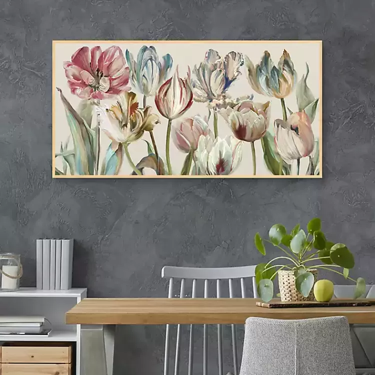 Parrot Tulips Framed Canvas Art Print>Kirklands Home Fashion