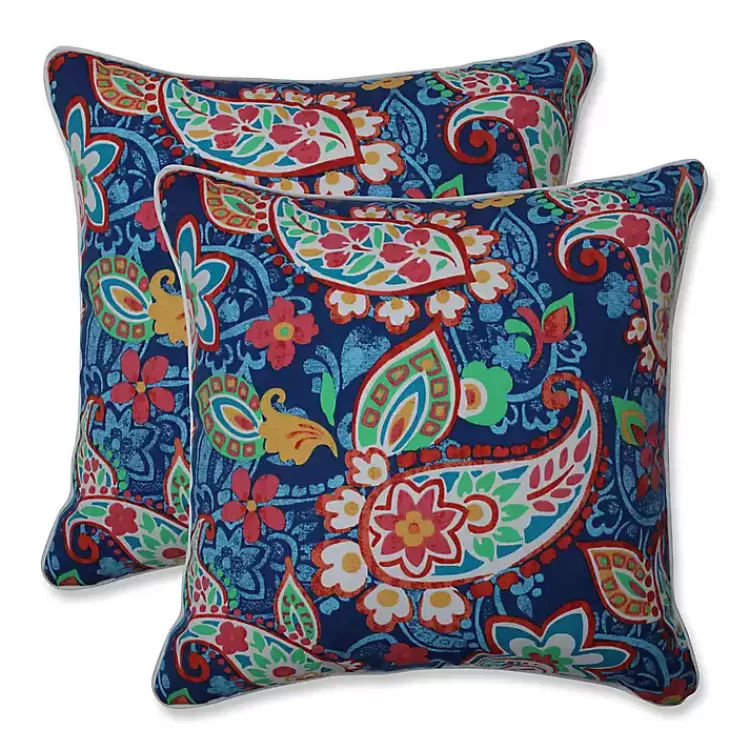 Party Paisley Outdoor Pillows, Set of 2>Kirklands Home Fashion