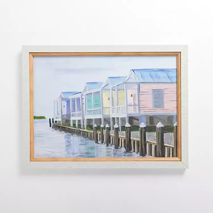 Pastel Beach Houses Framed Art Print>Kirklands Home Shop