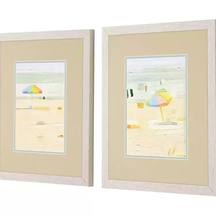 pastel_beach_umbrella_framed_art_prints_set_of__2.webp Pastel Beach Umbrella Framed Art Prints, Set of 2>Kirklands Home Best Sale