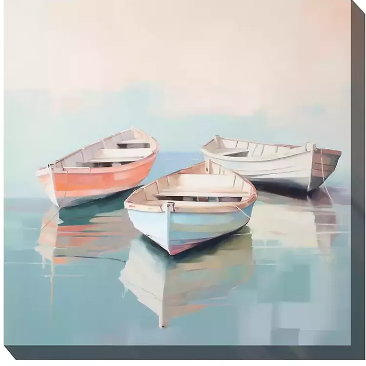 Pastel Boats Outdoor Canvas Art Print>Kirklands Home Flash Sale