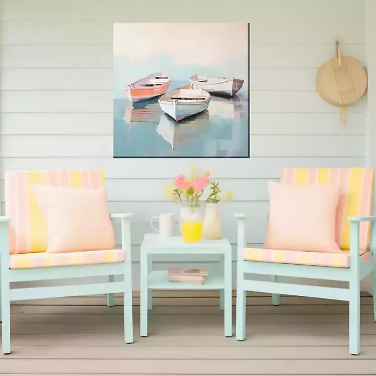 Pastel Boats Outdoor Canvas Art Print>Kirklands Home Flash Sale