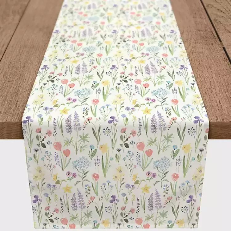 Pastel Floral Stems Table Runner, 72 in.>Kirklands Home Cheap