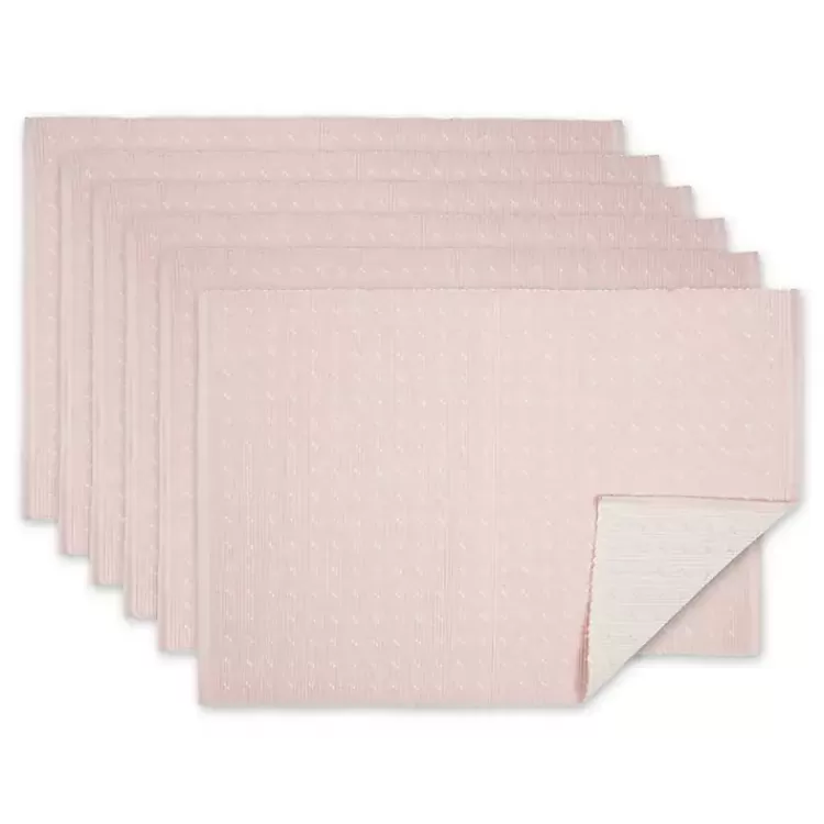 Pastel Rose Dobby Placemats, Set of 6>Kirklands Home Fashion