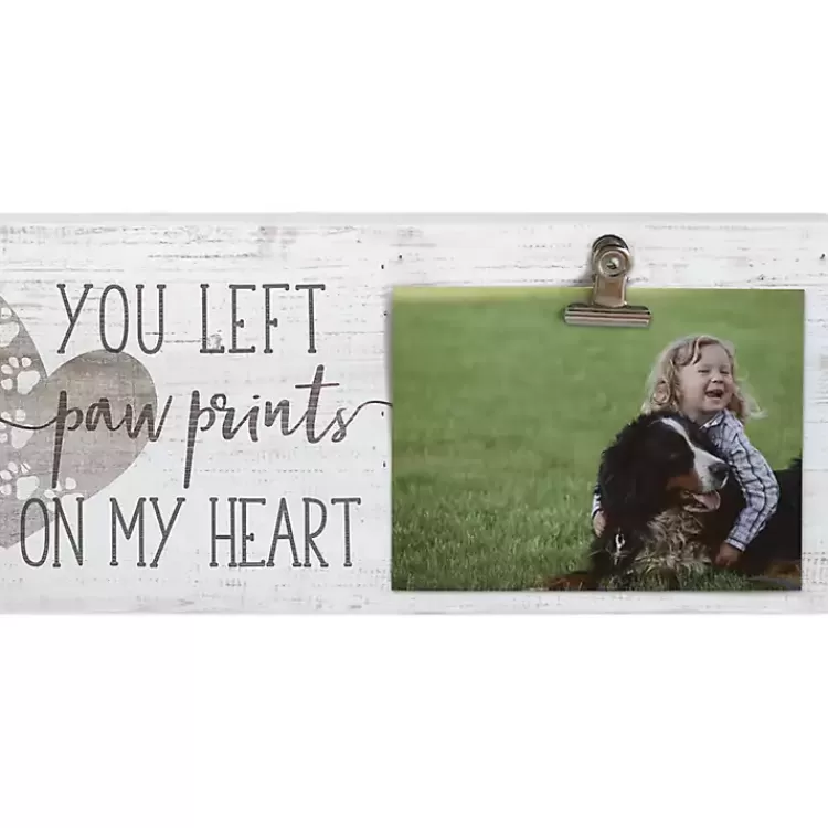 Paw Prints on My Heart Clip Picture Frame>Kirklands Home Shop
