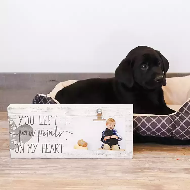 Paw Prints on My Heart Clip Picture Frame>Kirklands Home Shop