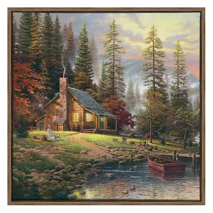 Peaceful Retreat Framed Canvas Art Print>Kirklands Home Cheap