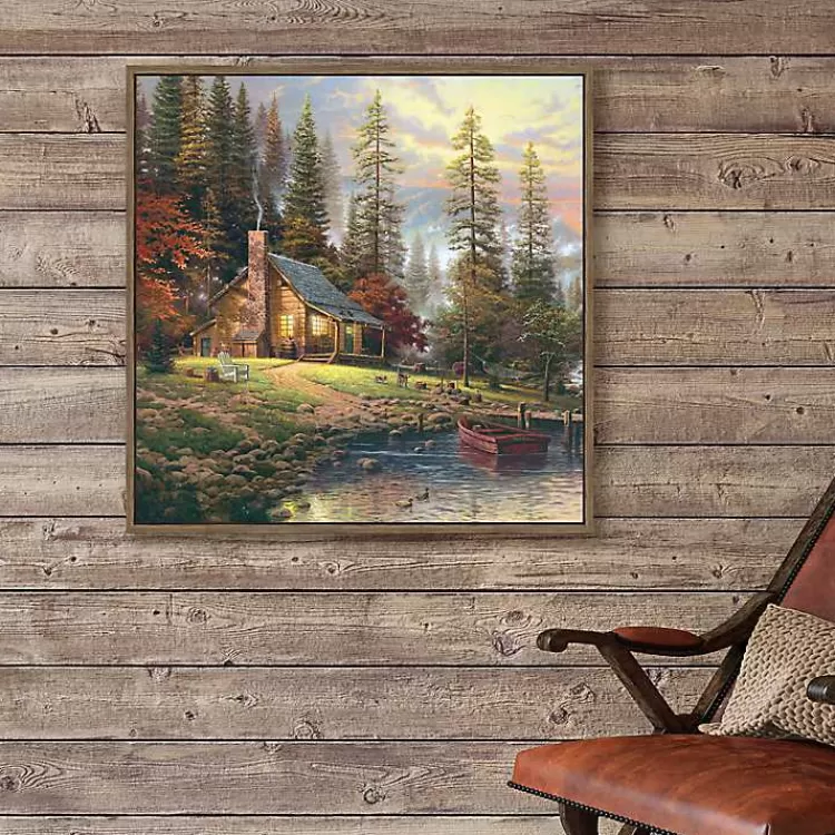 Peaceful Retreat Framed Canvas Art Print>Kirklands Home Cheap