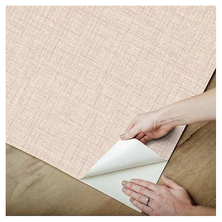 peach_textured_faux_fabric_peel__stick_wallpaper_5.webp Peach Textured Faux Fabric Peel & Stick Wallpaper>Kirklands Home Cheap