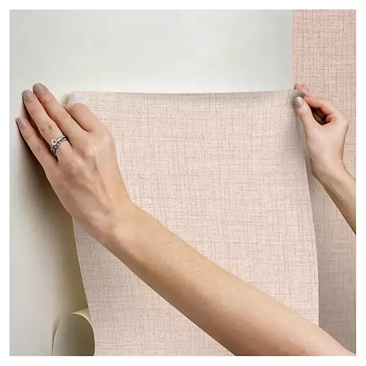 peach_textured_faux_fabric_peel__stick_wallpaper_6.webp Peach Textured Faux Fabric Peel & Stick Wallpaper>Kirklands Home Cheap