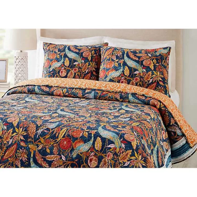 Peacock Garden King 3-pc. Quilt Set>Kirklands Home Outlet