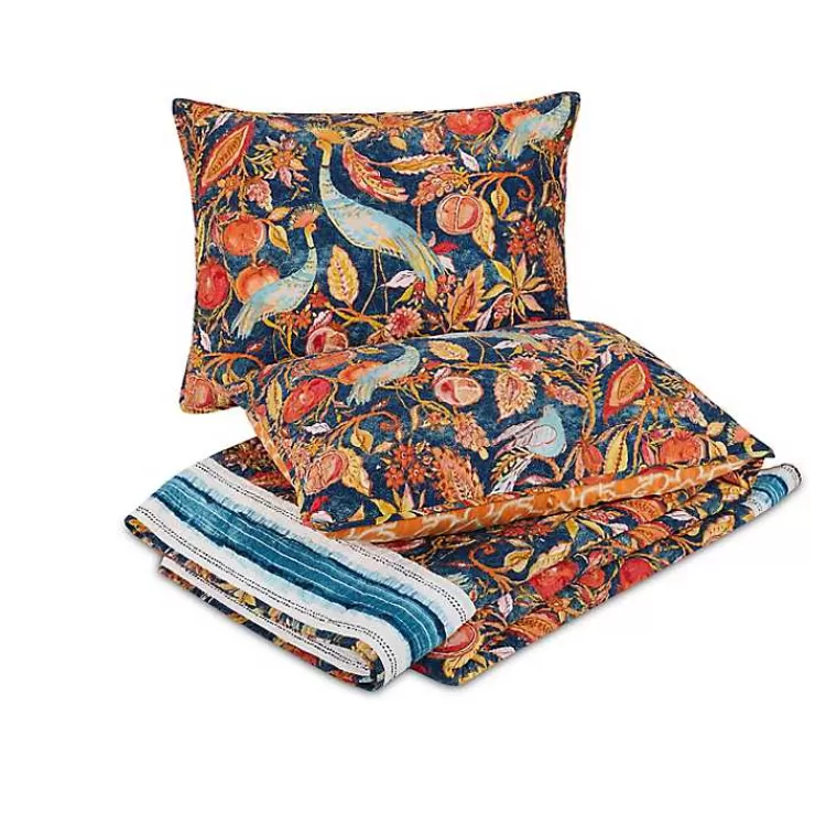 peacock_garden_king_pc_quilt_set_2.webp Peacock Garden King 3-pc. Quilt Set>Kirklands Home Outlet