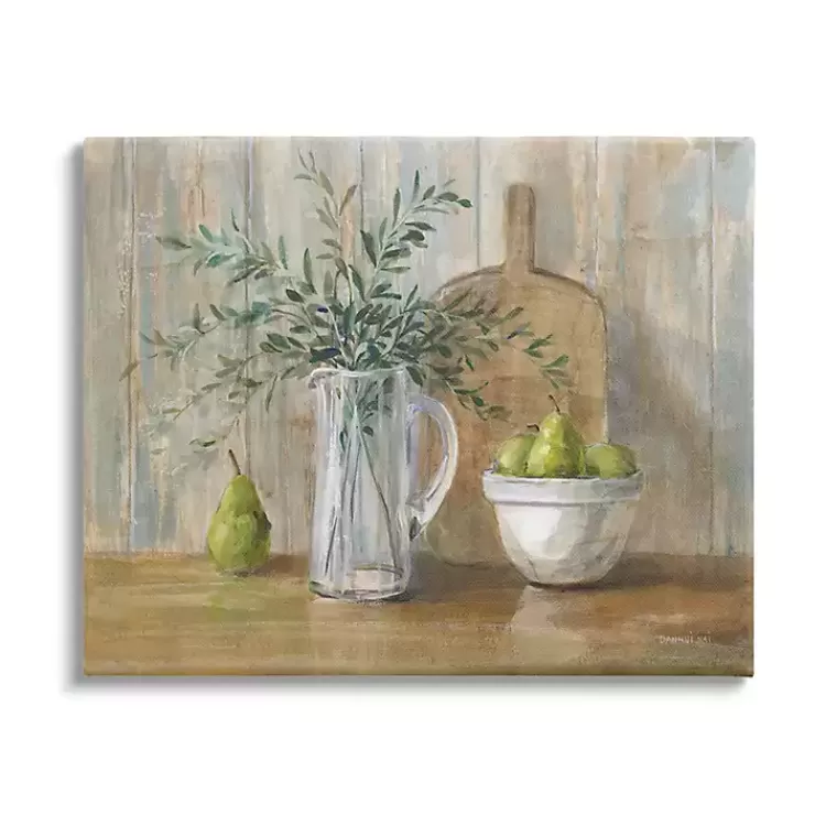 Pears and Greenery Still Life Canvas Art Print>Kirklands Home Online