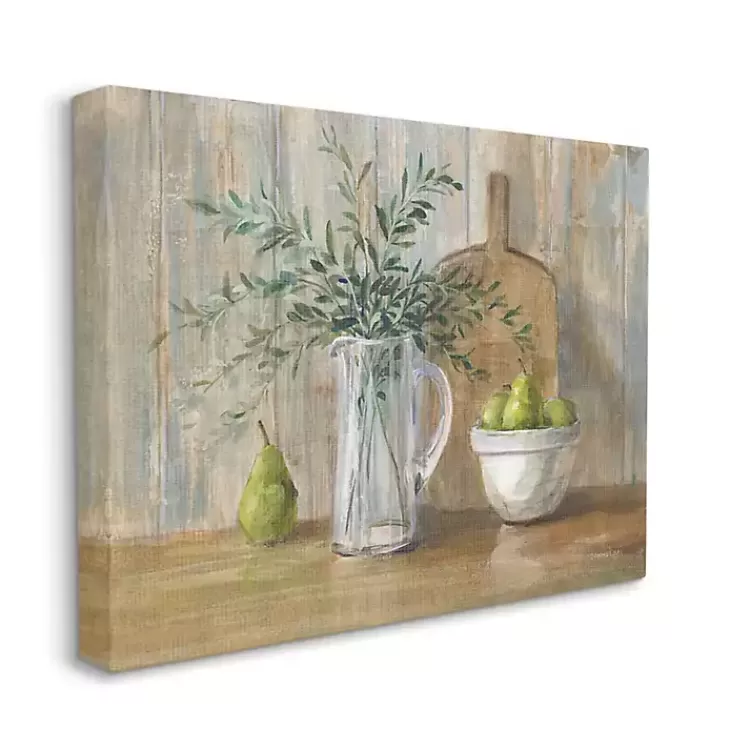 Pears and Greenery Still Life Canvas Art Print>Kirklands Home Online