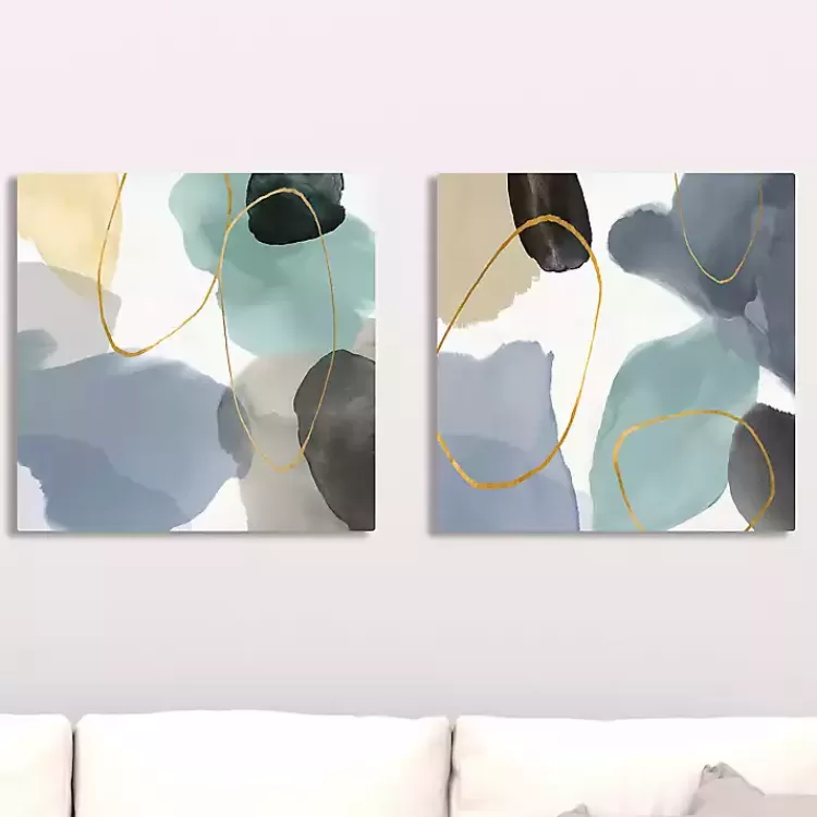 Pebbled Harmony Giclee Canvas Art Print, Set of 2>Kirklands Home Hot