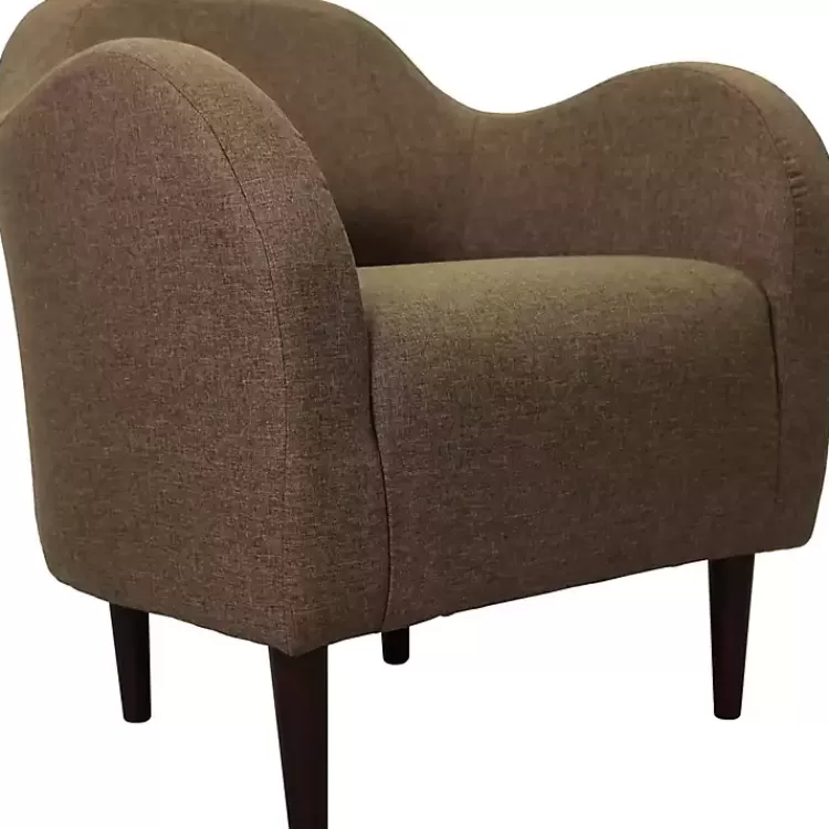 Pecan Julian Upholstered Accent Chair>Kirklands Home Fashion
