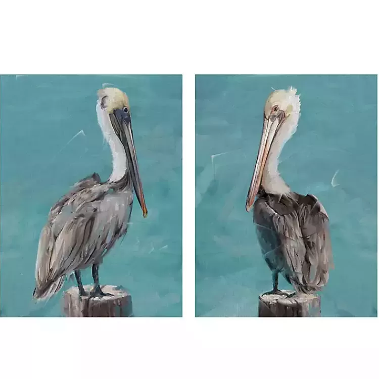 Pelican Perch I & II Canvas Art Prints, Set of 2>Kirklands Home New