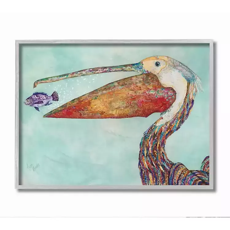 Pelican's Lost Supper Fish Framed Wall Plaque>Kirklands Home Hot