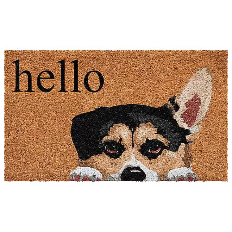 Pembroke Welsh Corgi Hello Doormat>Kirklands Home Online