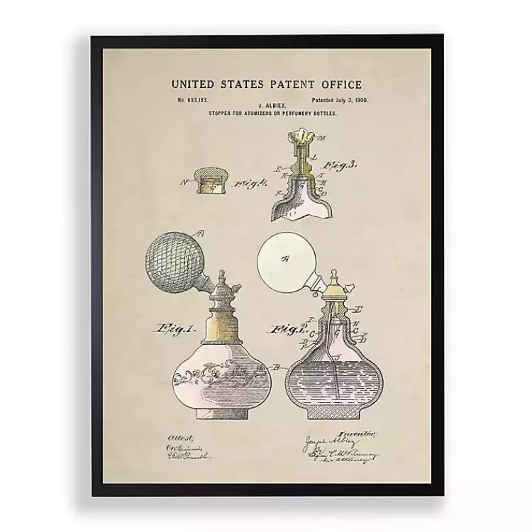 Perfume Patent Framed Art Print>Kirklands Home Discount
