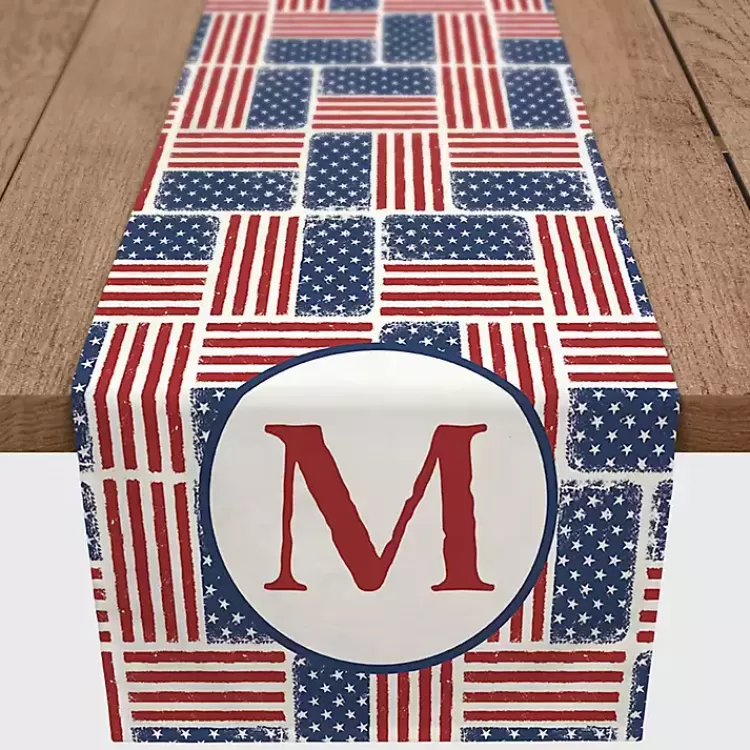 Personalized American Flag Table Runner, 72 in.>Kirklands Home Online