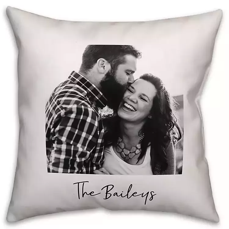Personalized Black and White Pillow>Kirklands Home Fashion