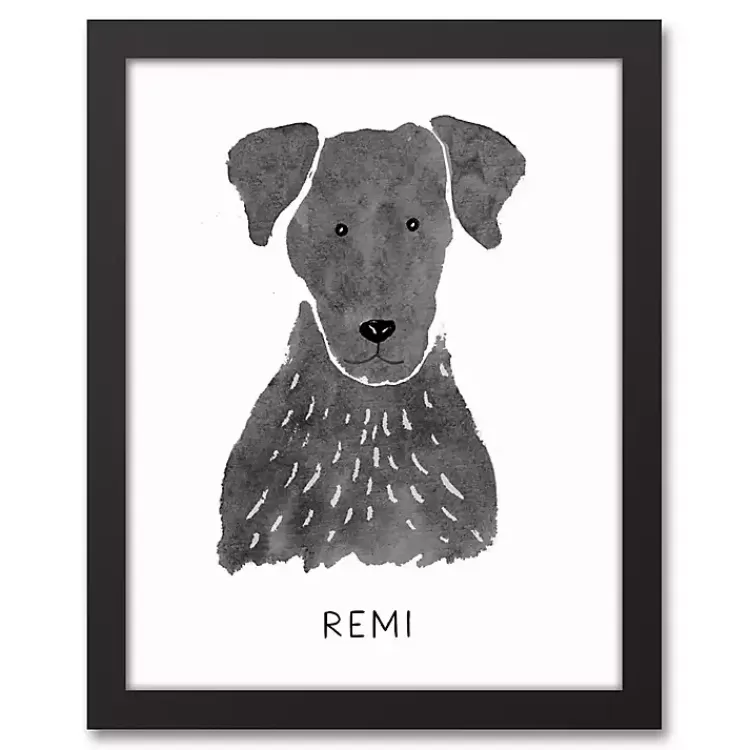 Personalized Black Labrador Canvas Wall Plaque>Kirklands Home Outlet
