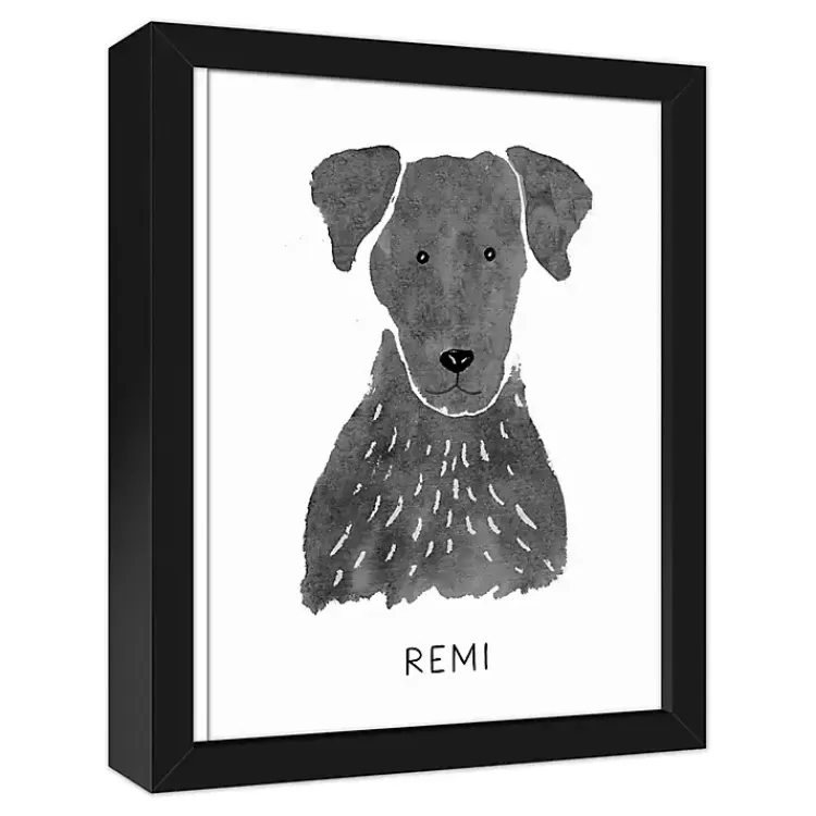 Personalized Black Labrador Canvas Wall Plaque>Kirklands Home Outlet