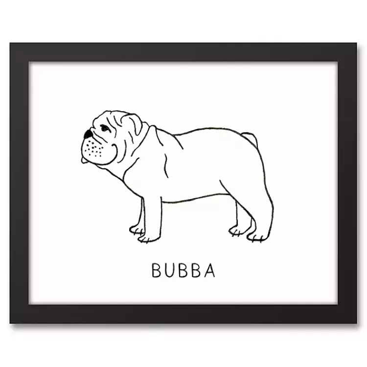 Personalized Bulldog Framed Wall Plaque>Kirklands Home Best